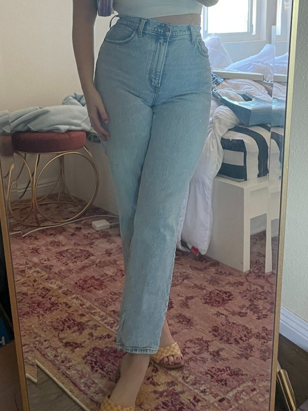 Abercrombie Curve Love 90s Straight Leg Ultra High Rise Jeans